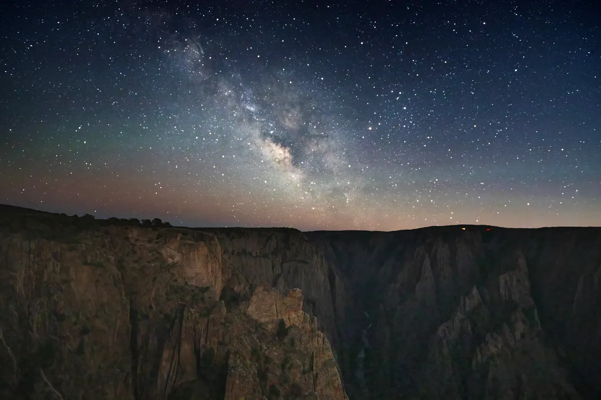The Milky Way above Black Canyon of the Gunnison National Park