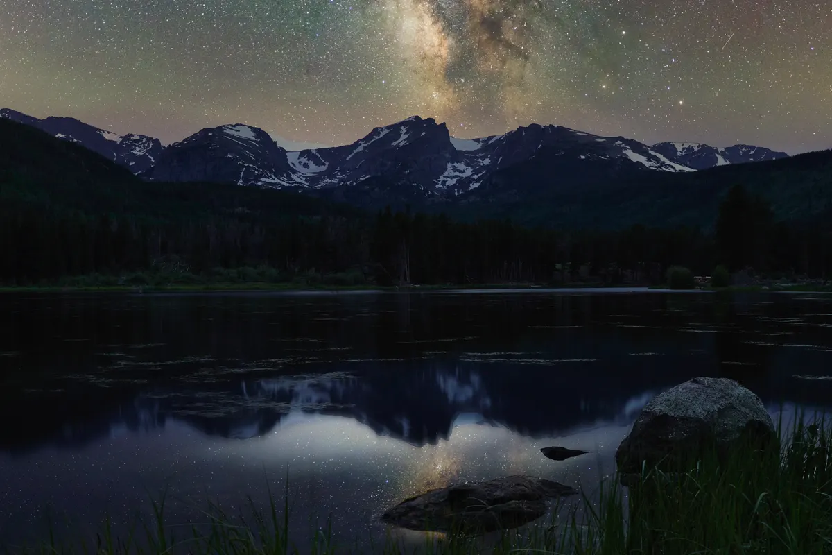 The Milky Way above Rocky Mountain National Park